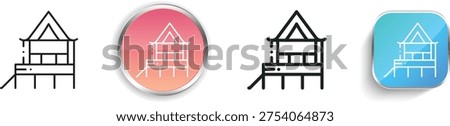 stilts icon. Thin Linear, Regular and Button Style Design Isolated On White Background