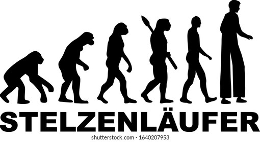 Stiltwalker performer evolution silhouette german