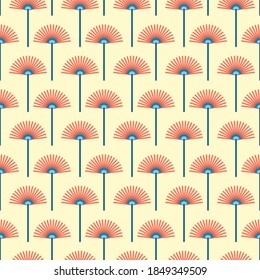 Stilysed dandelion seamles retro pattern