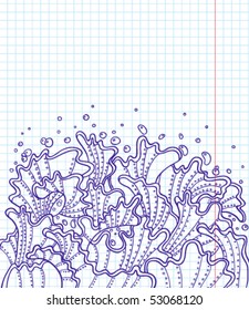 Stilyzed doodle waves