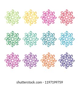 Stilyzed leaf mandala. Eco concept. ornament