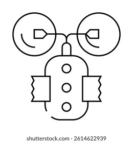 stimulant device line icon vector. stimulant device sign. isolated contour symbol black illustration