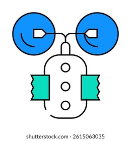 stimulant device line icon vector. stimulant device sign. isolated symbol illustration