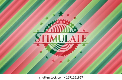 Stimulate christmas emblem background. Vector Illustration. Detailed.