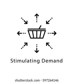 Stimulating Demand Vector Line Icon 