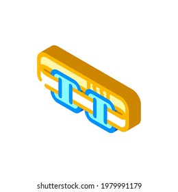 stimulator with strap isometric icon vector. stimulator with strap sign. isolated symbol illustration