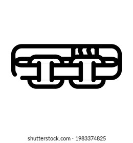 stimulator with strap line icon vector. stimulator with strap sign. isolated contour symbol black illustration