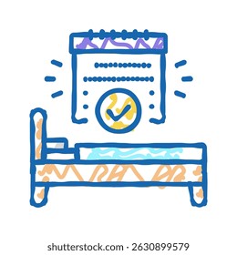 stimulus control therapy doodle icon sketch vector. stimulus control therapy sign. isolated symbol illustration