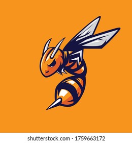  Sting bee mascot vector illustration