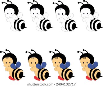 sting by the little cute bee