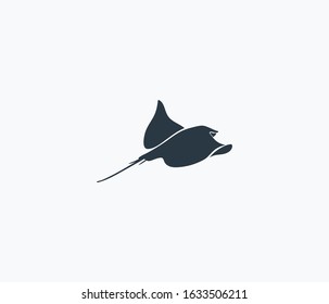 Sting ray icon isolated on clean background. Sting ray icon concept drawing icon in modern style. Vector illustration for your web mobile logo app UI design.