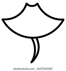 sting ray icon Simple thin line stroke