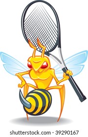 The sting, wasp-tennis mascot