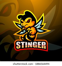 Stinger Mascot Esport Logo Design