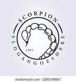 stinger of scorpion logo vector illustration design