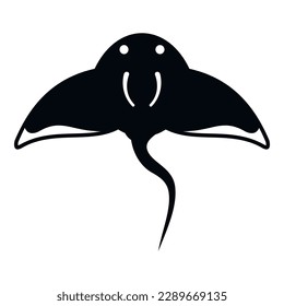 Stingray animal icon simple vector. Fish ray. Water nature