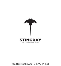 Stingray animal logo icon design template vector