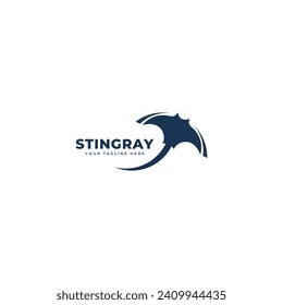 Stingray animal logo icon design template vector