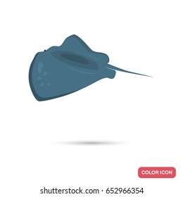 Stingray color flat icon for web and mobile design