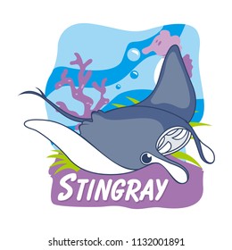 Stingray Fish Cartoon sea Manta