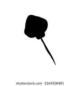 Stingray fish Character black sea animal on deep background. Wild life illustration. Vector illustration.