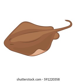 Stingray fish icon. Cartoon illustration of stingray fish vector icon for web