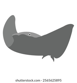 stingray fish icon line vector 