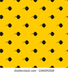 Stingray fish pattern seamless vector repeat geometric yellow for any design