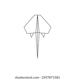 Stingray Fish Polygonale Linien, kann für Logo, Piktogramm, Aquatic Animal Figur, Website, Apps oder Grafik-Design-Element verwenden. Vektorgrafik