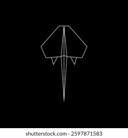 Stingray Fish Polygonale Linien, kann für Logo, Piktogramm, Aquatic Animal Figur, Website, Apps oder Grafik-Design-Element verwenden. Vektorgrafik