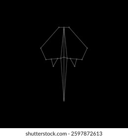 Stingray Fish Polygonale Linien, kann für Logo, Piktogramm, Aquatic Animal Figur, Website, Apps oder Grafik-Design-Element verwenden. Vektorgrafik