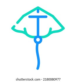 stingray form kite color icon vector. stingray form kite sign. isolated symbol illustration