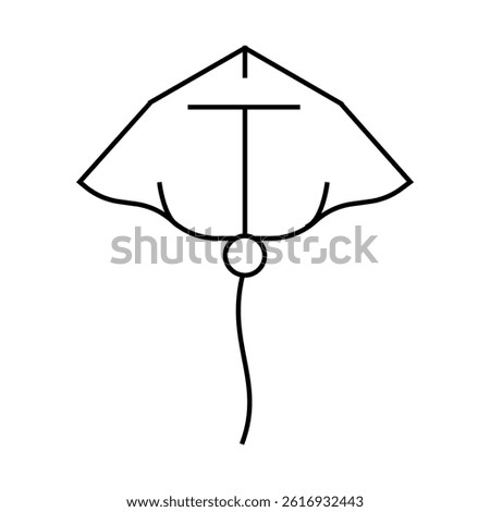 stingray form kite line icon vector. stingray form kite sign. isolated contour symbol black illustration