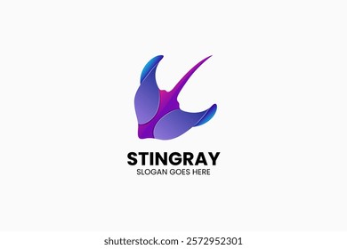 Stingray Gradient Colorful Logo. Vector Illustration