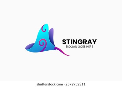 Stingray Gradient Colorful Logo. Vector Illustration