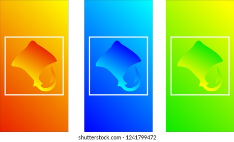 stingray gradient, soft color gradients, modern design for a phone screen, wavy color, iridescent smooth design texture, smooth vertical stripes, square background, new bright summer color, smooth ben