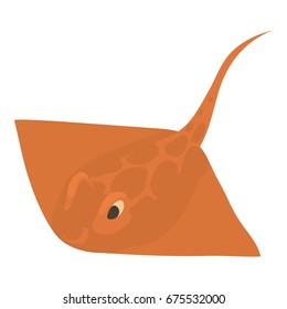 Stingray icon. Cartoon illustration of stingray vector icon for web isolated on white background