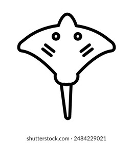 Stingray icon design in filled and outlined style
