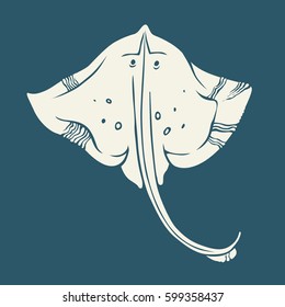 Stingray icon isolated. Vector illustration