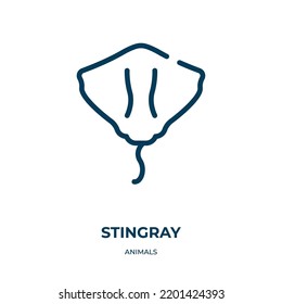 Stingray icon. Linear vector illustration from animals collection. Outline stingray icon vector. Thin line symbol for use on web and mobile apps, logo, print media.