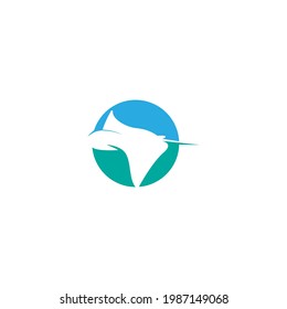 Stingray icon logo design concept template illustrtation vector