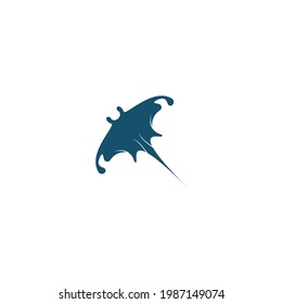 Stingray icon logo design concept template illustrtation vector
