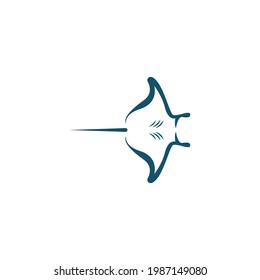 Stingray icon logo design concept template illustrtation vector