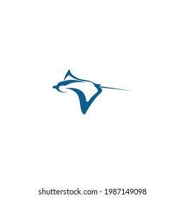 Stingray icon logo design concept template illustrtation vector