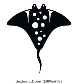 Stingray icon simple vector. Sea animal. Fish ray