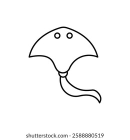 Stingray icon Vector logo set flat