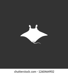 stingray icon vector. stingray sign on black background. stingray icon for web and app