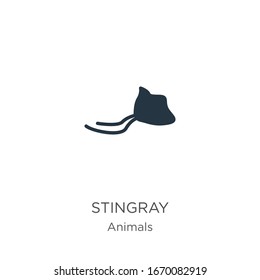 Stingray icon vector. Trendy flat stingray icon from animals collection isolated on white background. Vector illustration can be used for web and mobile graphic design, logo, eps10