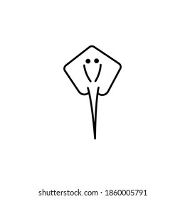stingray line icon. signs and symbols can be used for web, logo, mobile app, ui, ux