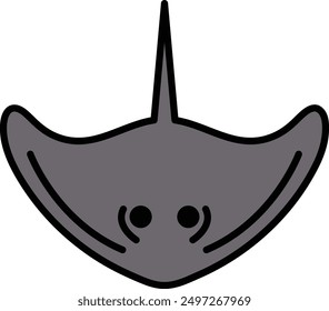 A stingray in line icon style